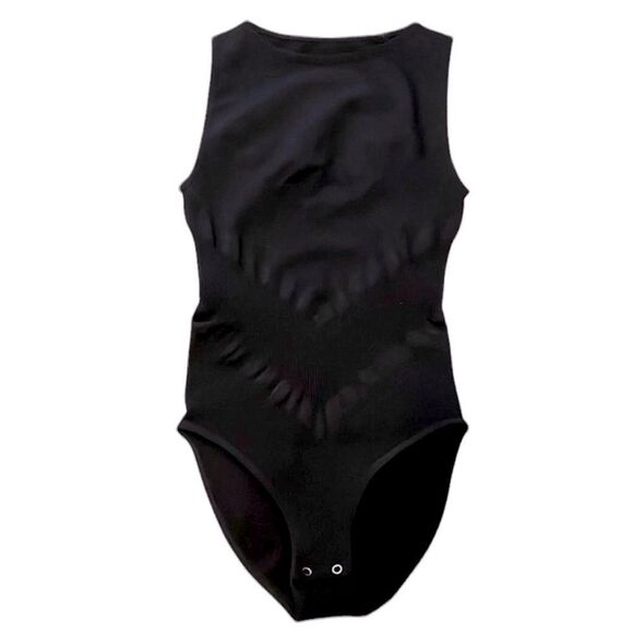 Free People High Neck Bodysuit In Black - Picture 1 of 5